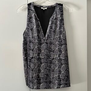 Joie Black and Gray Patterned Top